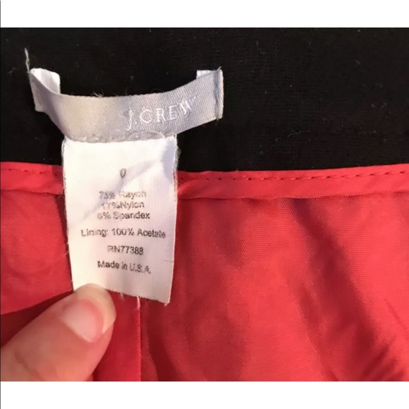 J. CREW Black Ponte Knit Skirt Straight Pencil Classic Style Vintage Career Vtg - Picture 7 of 9